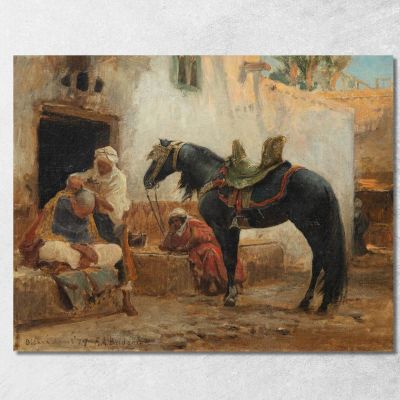 Barbiere Di Biskra Frederick Arthur Bridgman fab16 quadro stampa su tela