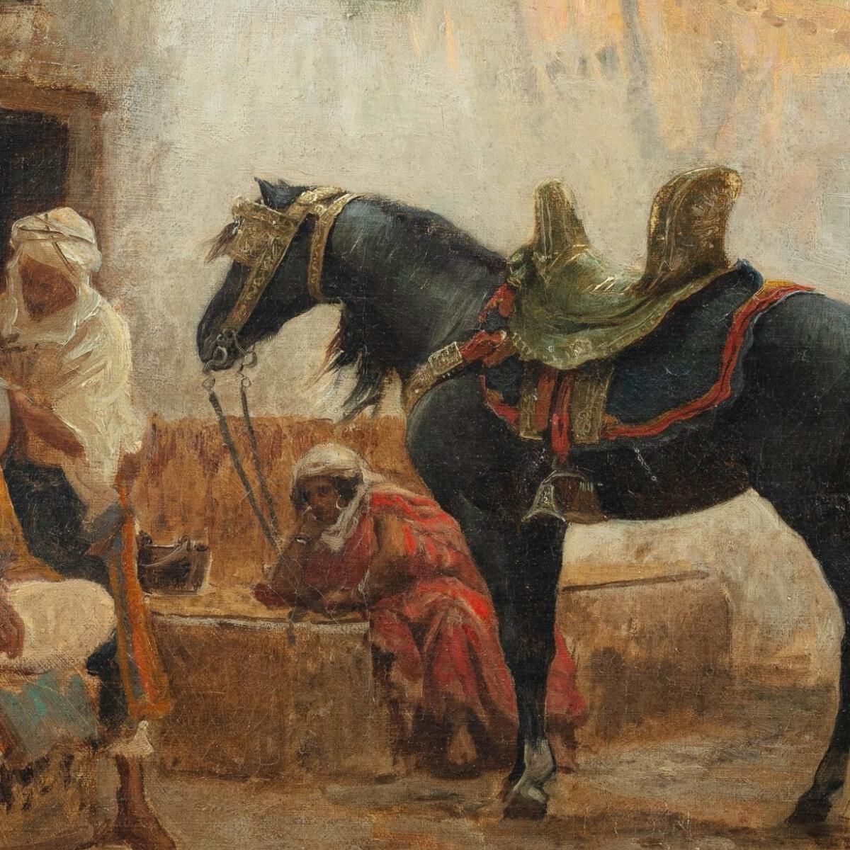 Barbiere Di Biskra Frederick Arthur Bridgman fab16 quadro stampa su tela