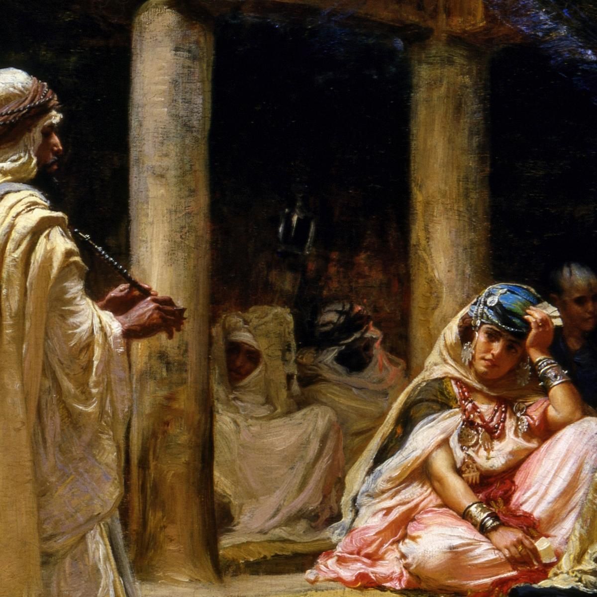 Caffè A Biskra Algeria Frederick Arthur Bridgman fab17 quadro stampa su tela