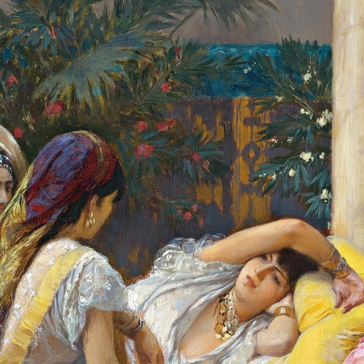 Nell'Harem Frederick Arthur Bridgman fab27 quadro stampa su tela