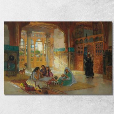 Interno Di Un Palazzo Arabo Frederick Arthur Bridgman fab29 quadro stampa su tela