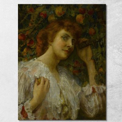 Signora Con Le Pesche Frederick Arthur Bridgman fab34 quadro stampa su tela