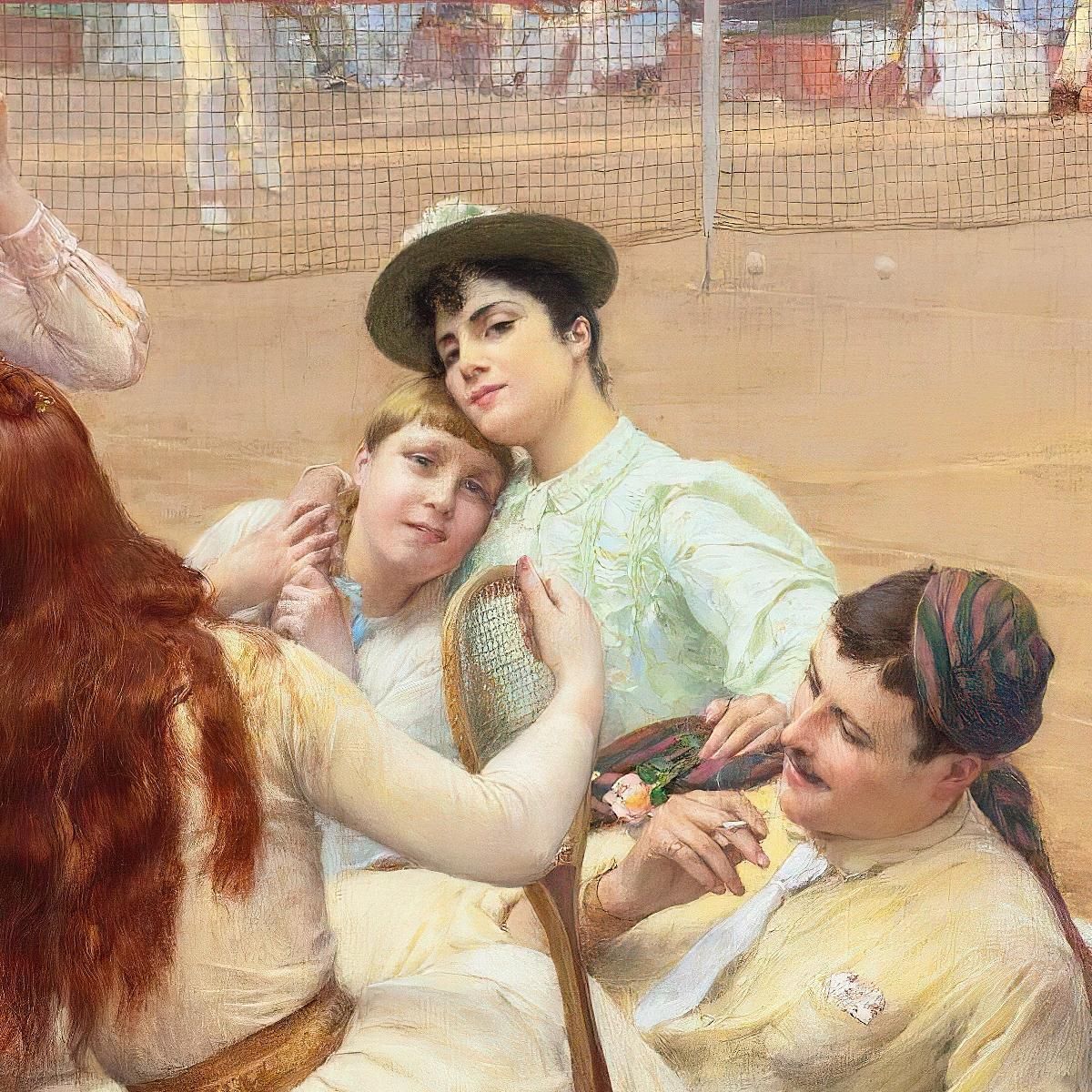 Circolo Di Tennis Su Prato Frederick Arthur Bridgman fab35 quadro stampa su tela