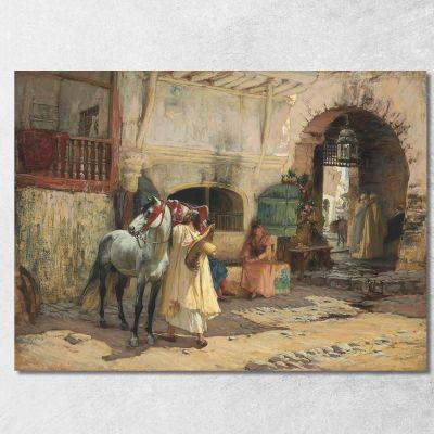 Fuori Per Un Giro Costantino Algeria Frederick Arthur Bridgman fab39 quadro stampa su tela