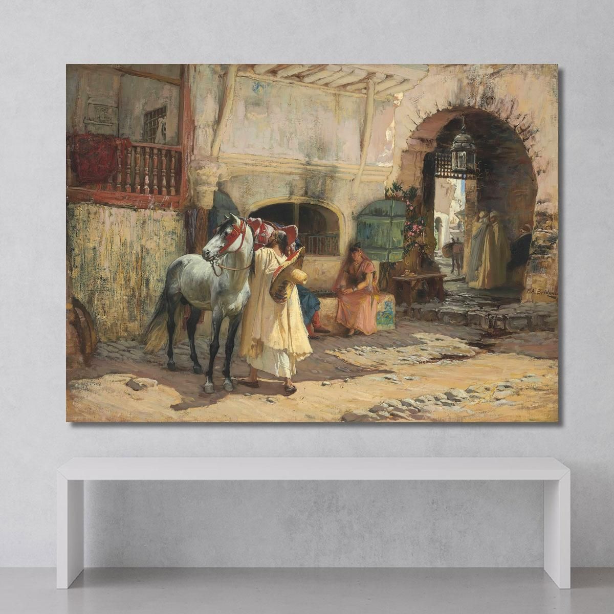 Fuori Per Un Giro Costantino Algeria Frederick Arthur Bridgman fab39 quadro stampa su tela