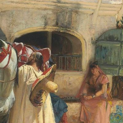 Fuori Per Un Giro Costantino Algeria Frederick Arthur Bridgman fab39 quadro stampa su tela