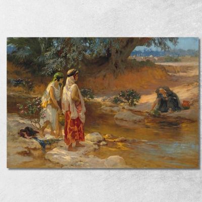 Sulle Rive Del Wadi Frederick Arthur Bridgman fab40 quadro stampa su tela