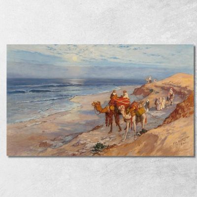 Sulla Costa Di Tangeri L'Atlantico Frederick Arthur Bridgman fab51 quadro stampa su tela