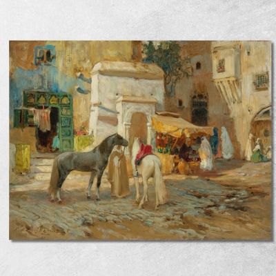 La Piazza Del Mercato Frederick Arthur Bridgman fab58 quadro stampa su tela