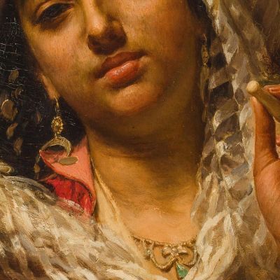 Il Ventaglio Del Pavone Frederick Arthur Bridgman fab61 quadro stampa su tela