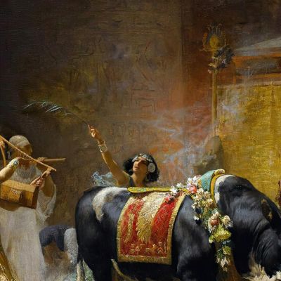 La Processione Del Toro Apis Frederick Arthur Bridgman fab62 quadro stampa su tela