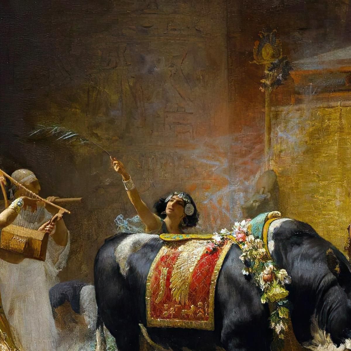 La Processione Del Toro Apis Frederick Arthur Bridgman fab62 quadro stampa su tela