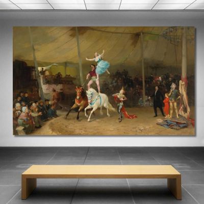 Un Cirque En Province Il Circo Americano In Francia Frederick Arthur Bridgman fab70 quadro stampa su tela