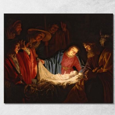 Adorazione Dei Pastori Gerard van Honthorst gvh8 quadro stampa su tela