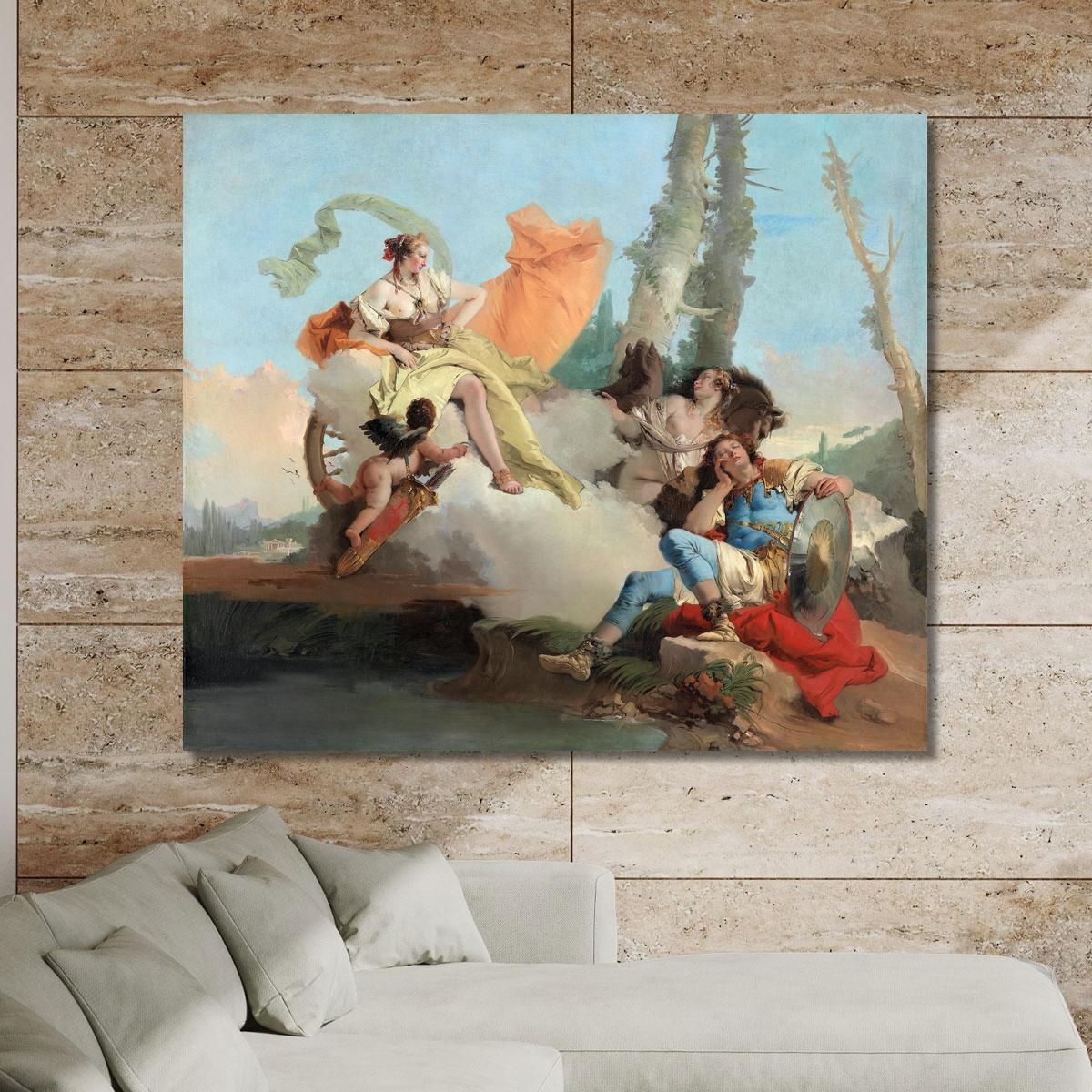 Armida Incontra Rinaldo Addormentato Giovanni Battista Tiepolo gbt13 quadro stampa su tela