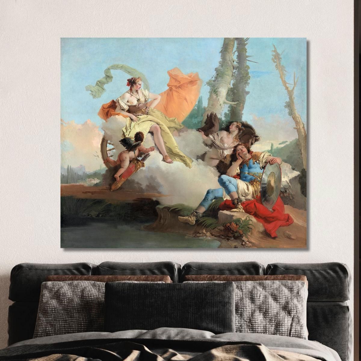 Armida Incontra Rinaldo Addormentato Giovanni Battista Tiepolo gbt13 quadro stampa su tela