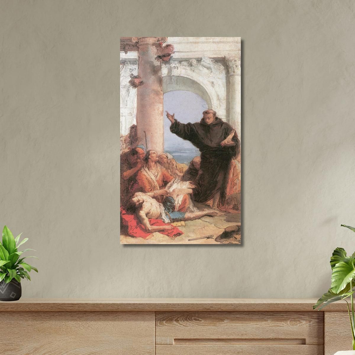 La Guarigione Miracolosa Del Figlio Arrabbiato Giovanni Battista Tiepolo gbt18 quadro stampa su tela