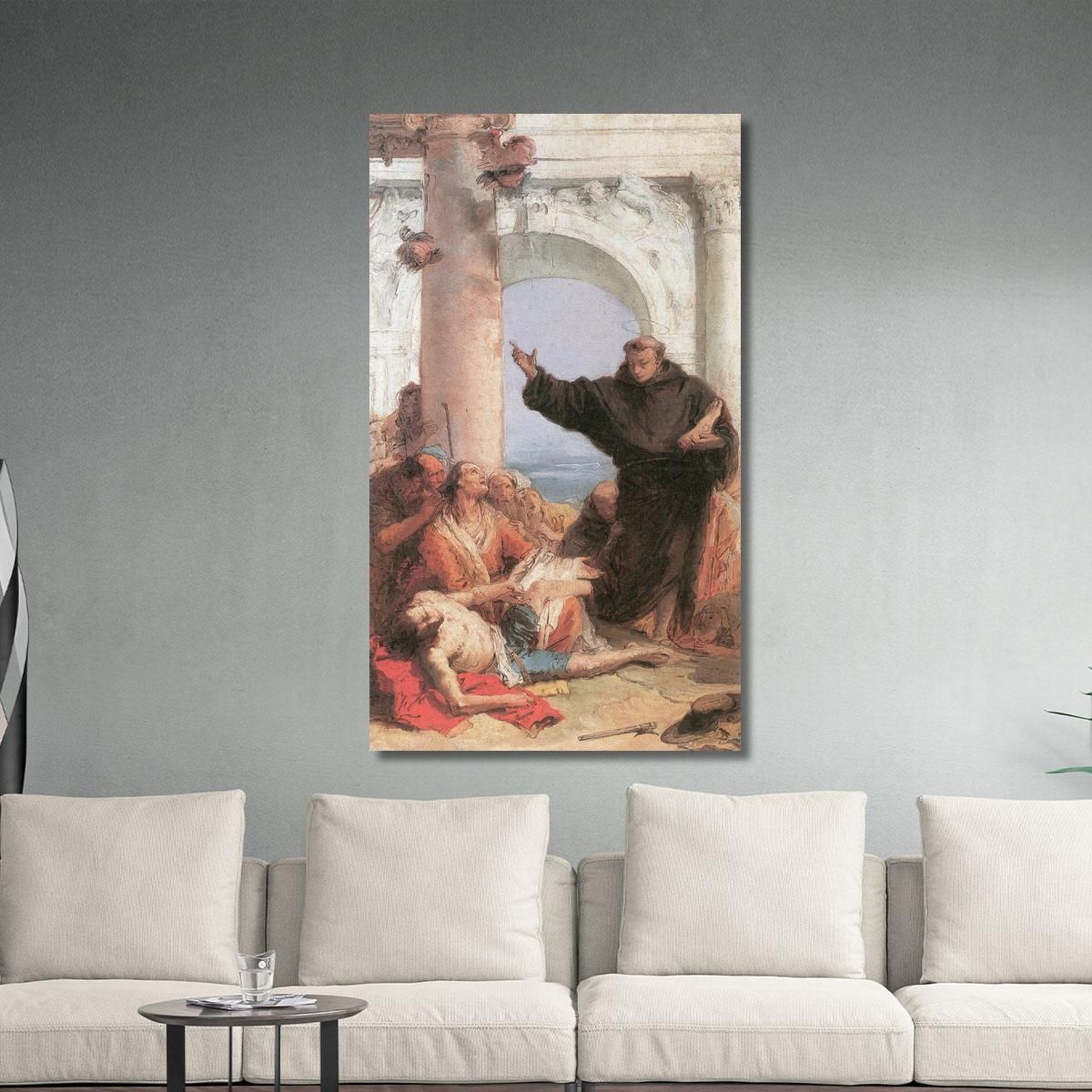 La Guarigione Miracolosa Del Figlio Arrabbiato Giovanni Battista Tiepolo gbt18 quadro stampa su tela