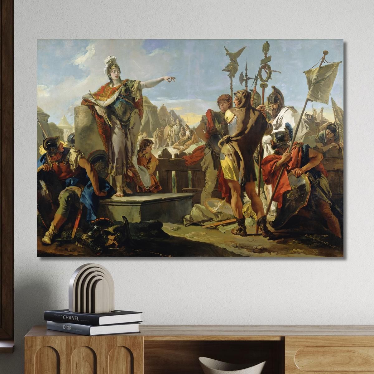 La Regina Zenobia Si Rivolge Ai Suoi Soldati Giovanni Battista Tiepolo gbt26 quadro stampa su tela