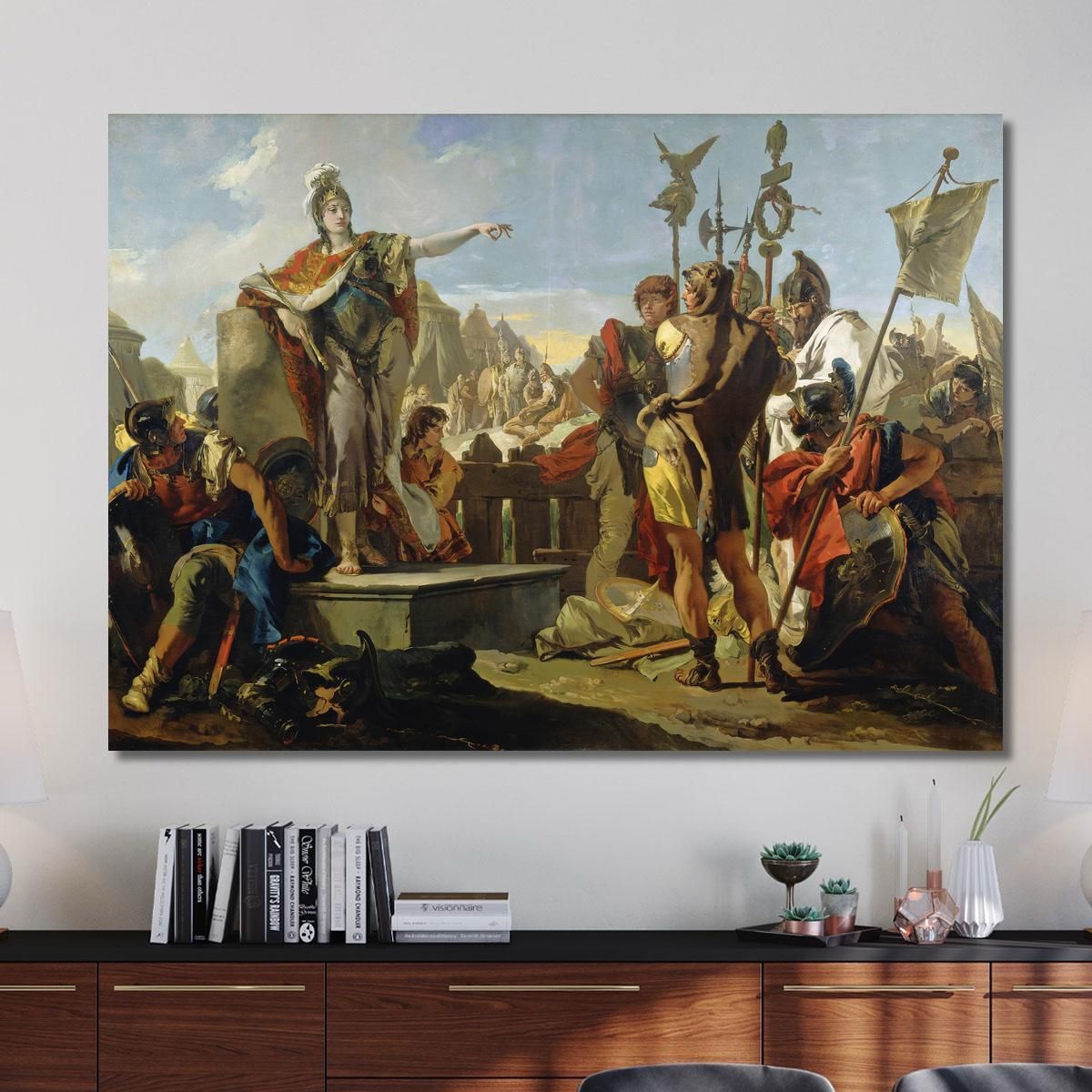 La Regina Zenobia Si Rivolge Ai Suoi Soldati Giovanni Battista Tiepolo gbt26 quadro stampa su tela