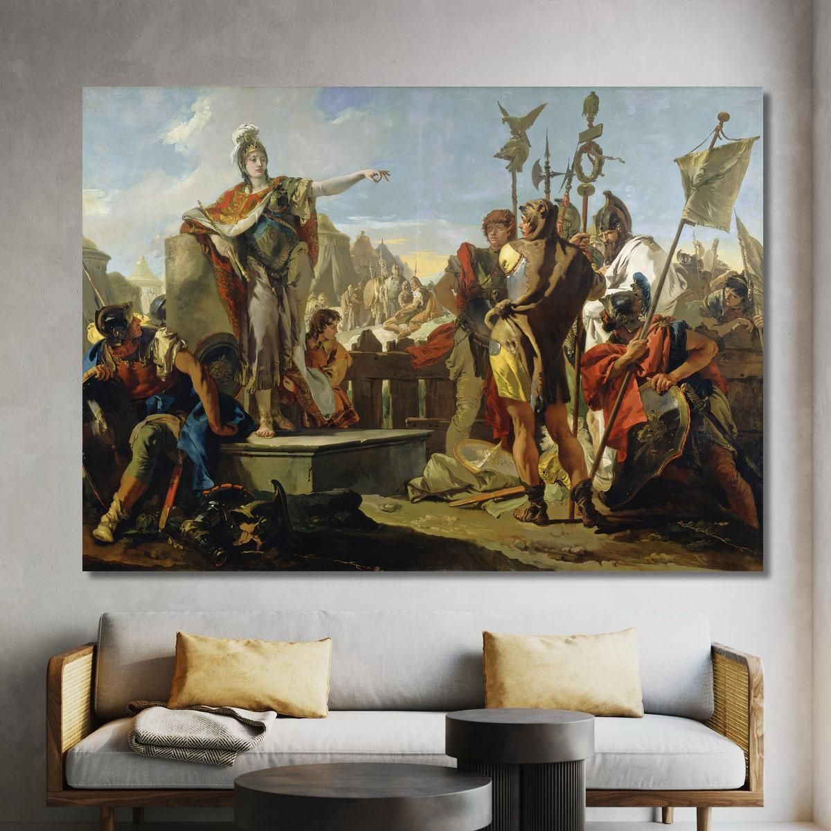 La Regina Zenobia Si Rivolge Ai Suoi Soldati Giovanni Battista Tiepolo gbt26 quadro stampa su tela