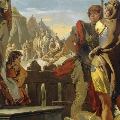 La Regina Zenobia Si Rivolge Ai Suoi Soldati Giovanni Battista Tiepolo gbt26 quadro stampa su tela