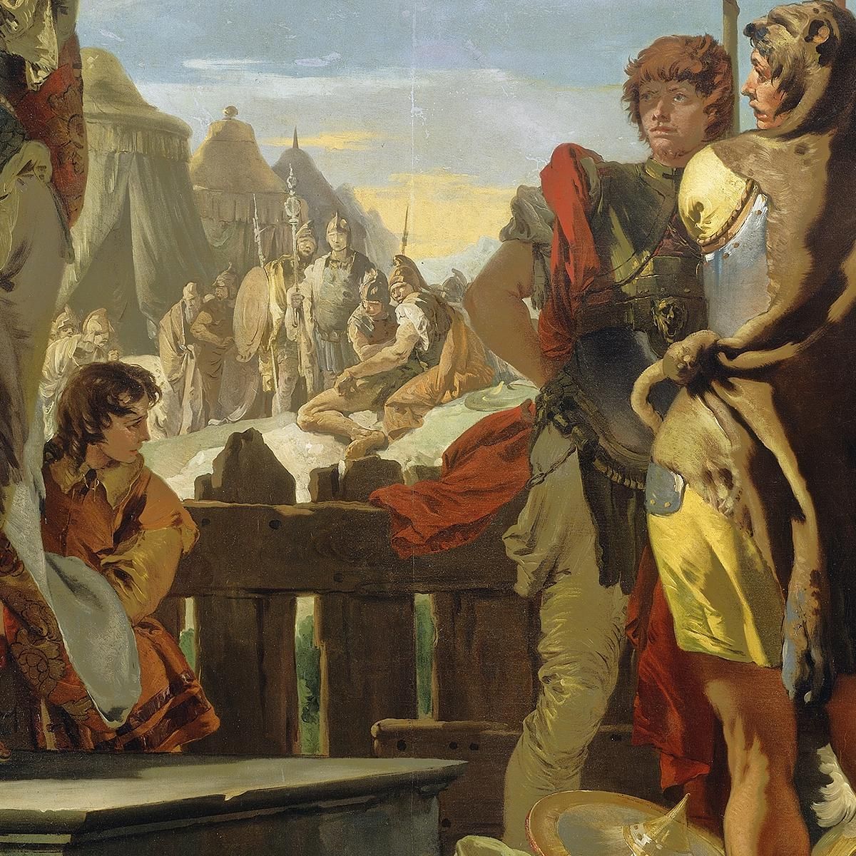 La Regina Zenobia Si Rivolge Ai Suoi Soldati Giovanni Battista Tiepolo gbt26 quadro stampa su tela