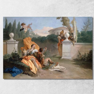Rinaldo E Armida Nel Suo Giardino Giovanni Battista Tiepolo gbt27 quadro stampa su tela