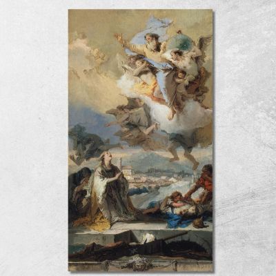 Santa Tecla Prega Per Gli Appestati Giovanni Battista Tiepolo gbt32 quadro stampa su tela