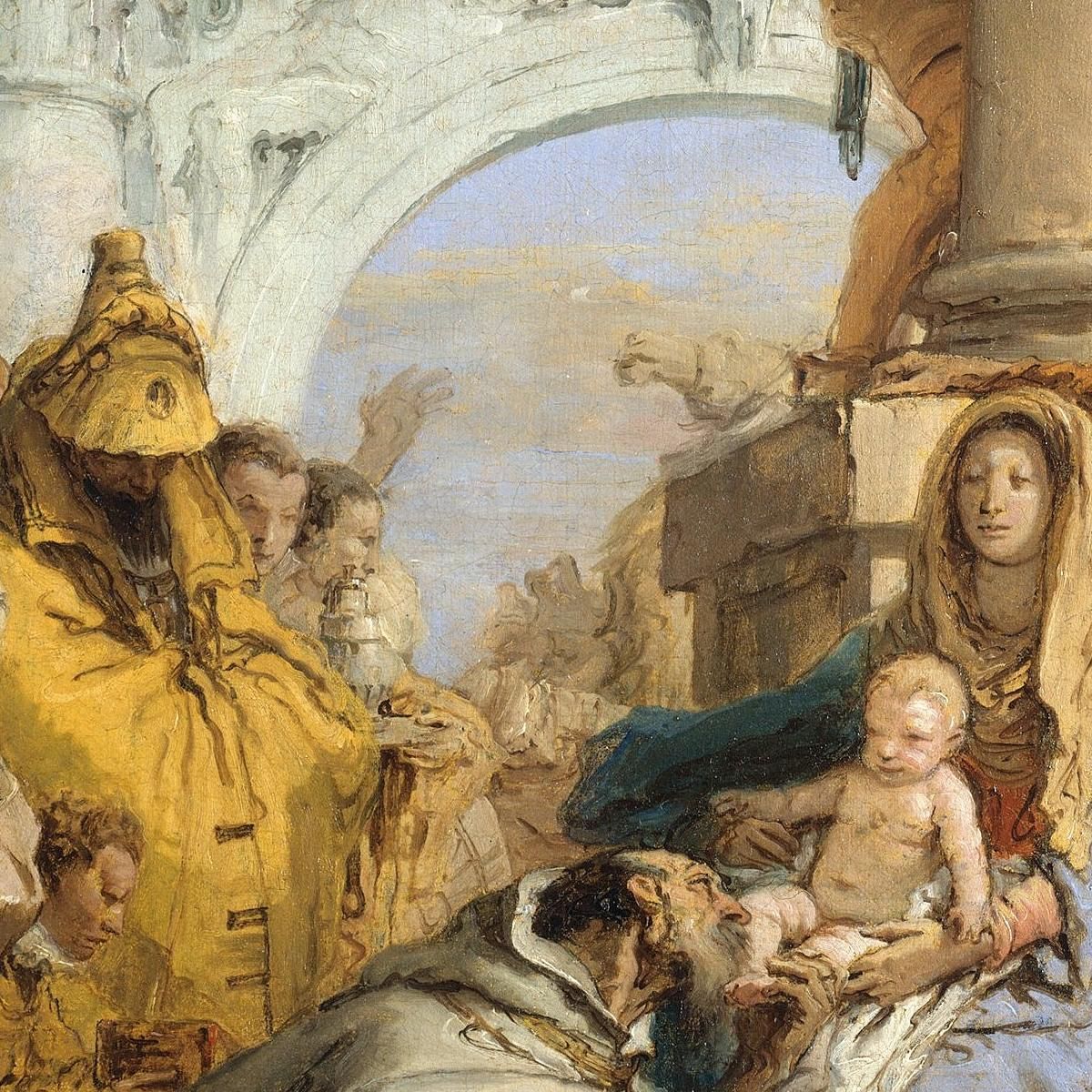 L'Adorazione Dei Magi Giovanni Battista Tiepolo gbt35 quadro stampa su tela