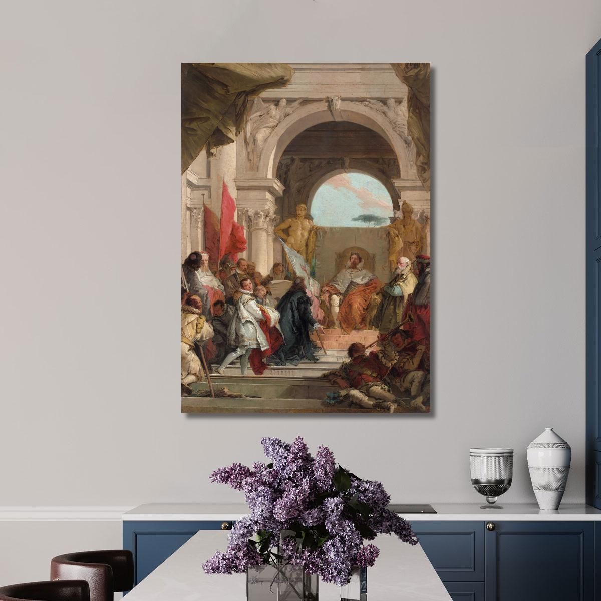 L'Investitura Del Vescovo Aroldo A Duca Di Franconia Giovanni Battista Tiepolo gbt48 quadro stampa su tela