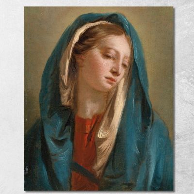 La Madonna È Rivolta Frontalmente E Indossa Un Mantello Blu Giovanni Battista Tiepolo gbt49 quadro stampa su tela