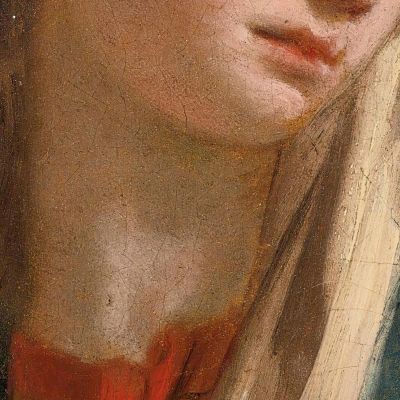 La Madonna È Rivolta Frontalmente E Indossa Un Mantello Blu Giovanni Battista Tiepolo gbt49 quadro stampa su tela