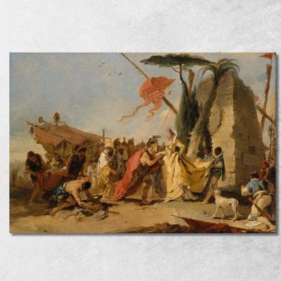 L'Incontro Di Antonio E Cleopatra Giovanni Battista Tiepolo gbt51 quadro stampa su tela