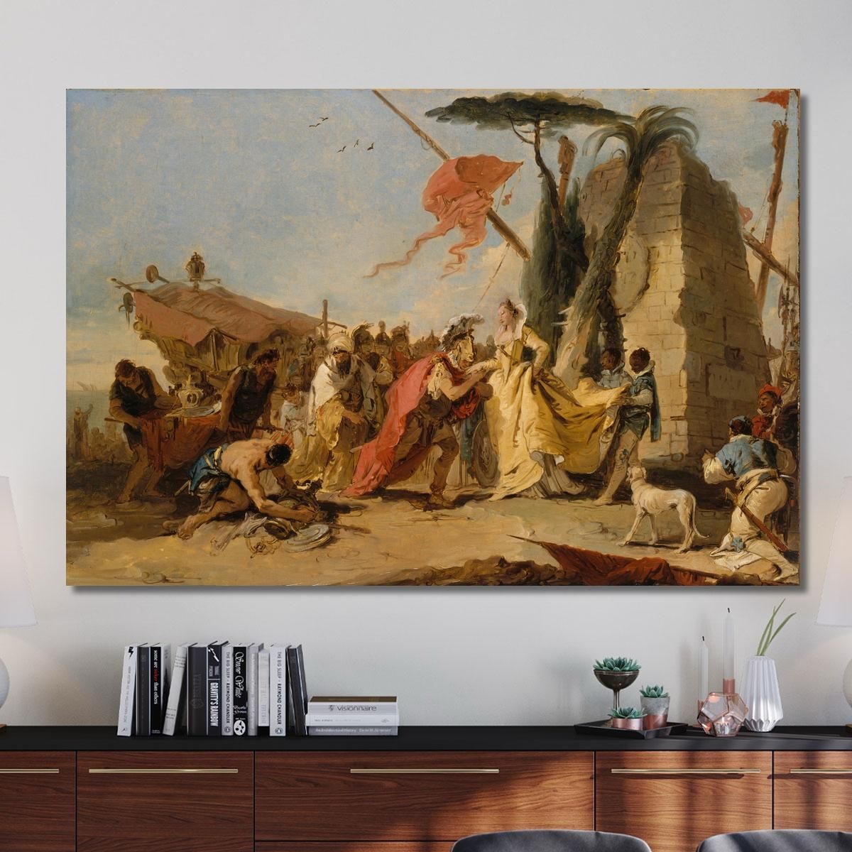 L'Incontro Di Antonio E Cleopatra Giovanni Battista Tiepolo gbt51 quadro stampa su tela