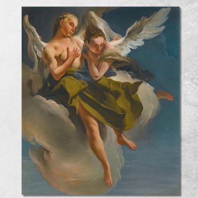 Due Angeli In Volo Giovanni Battista Tiepolo gbt54 quadro stampa su tela