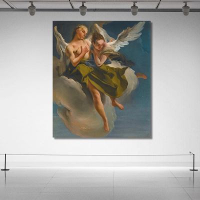 Due Angeli In Volo Giovanni Battista Tiepolo gbt54 quadro stampa su tela