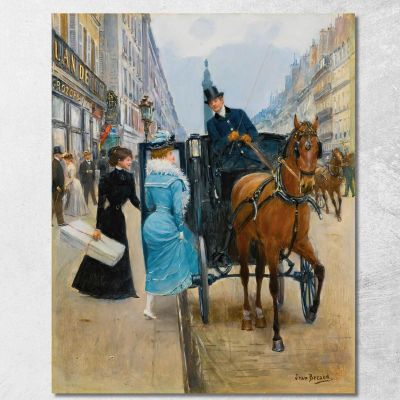 Gare Rue De La Paix Jean Béraud jbr13 quadro stampa su tela