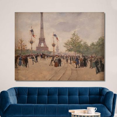 Entrada A La Exposición Universal De 1889 Jean Béraud, jbr21 cuadro en lienzo