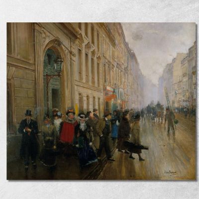 Lasciare Il Conservatorio Di Musica Jean Béraud jbr43 quadro stampa su tela