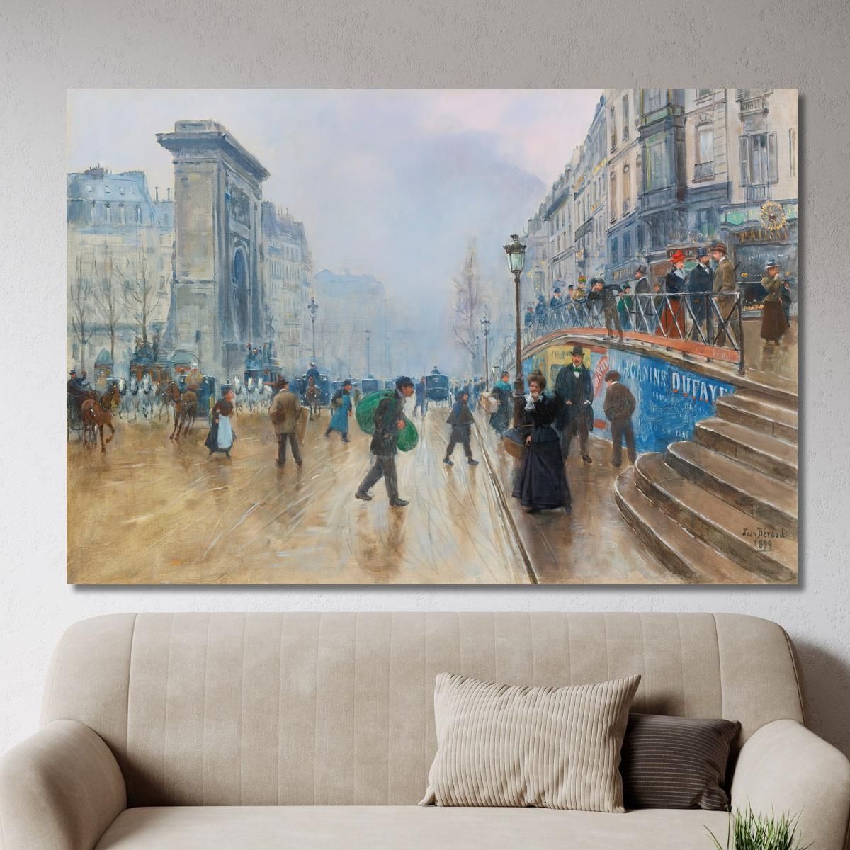 Boulevard Saint-Denis A Parigi Jean Béraud jbr53 quadro stampa su tela