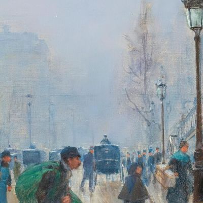 Boulevard Saint-Denis A Parigi Jean Béraud jbr53 quadro stampa su tela