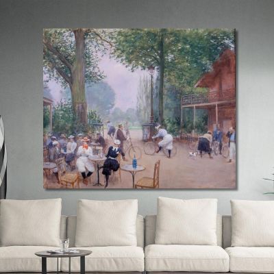 Lo Chalet Du Cycle Nel Bois De Boulogne Jean Béraud jbr57 quadro stampa su tela