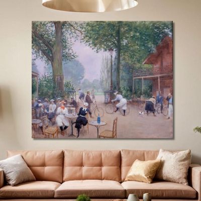 Lo Chalet Du Cycle Nel Bois De Boulogne Jean Béraud jbr57 quadro stampa su tela