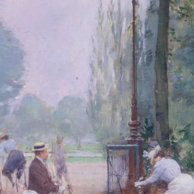 Lo Chalet Du Cycle Nel Bois De Boulogne Jean Béraud jbr57 quadro stampa su tela