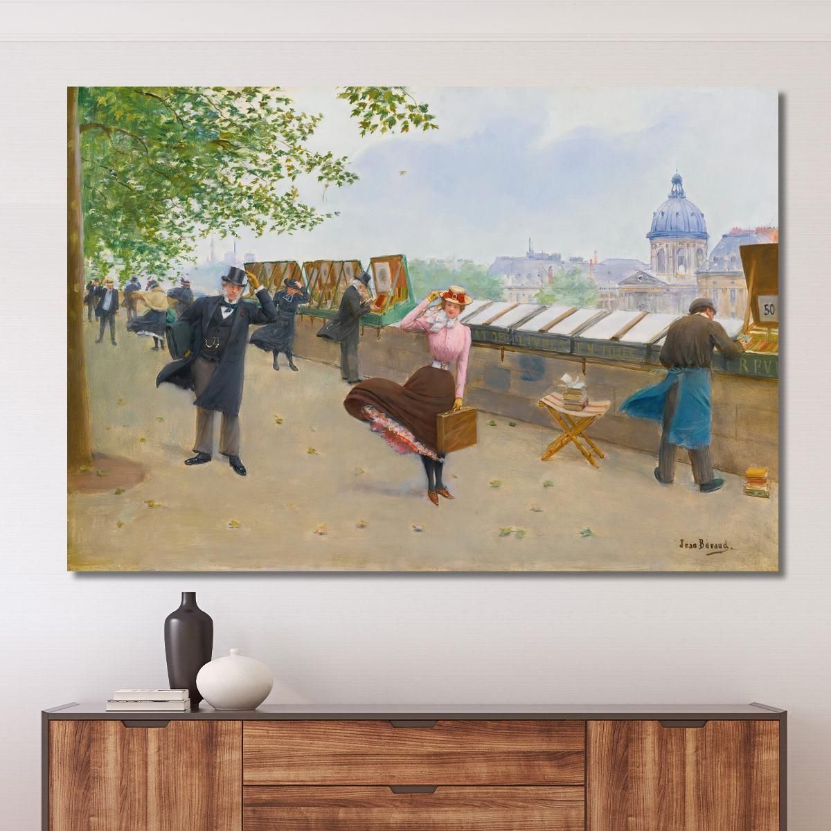 Lungo La Senna Jean Béraud jbr59 quadro stampa su tela