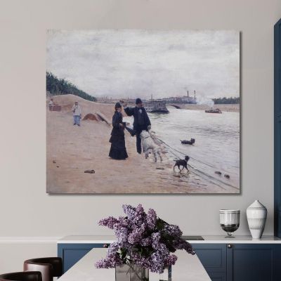 Le Rive Della Senna Jean Béraud jbr68 quadro stampa su tela