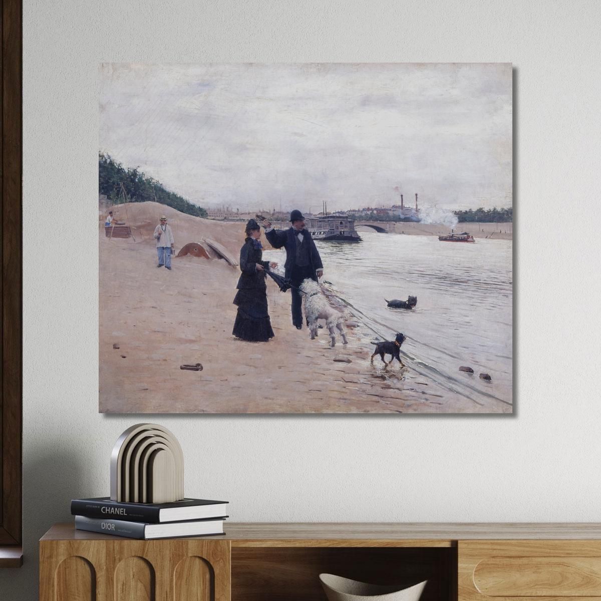 Le Rive Della Senna Jean Béraud jbr68 quadro stampa su tela