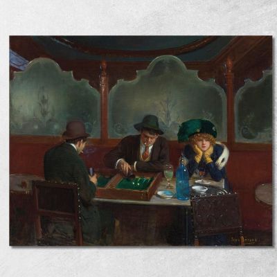 Giocatori Di Backgammon Jean Béraud jbr73 quadro stampa su tela