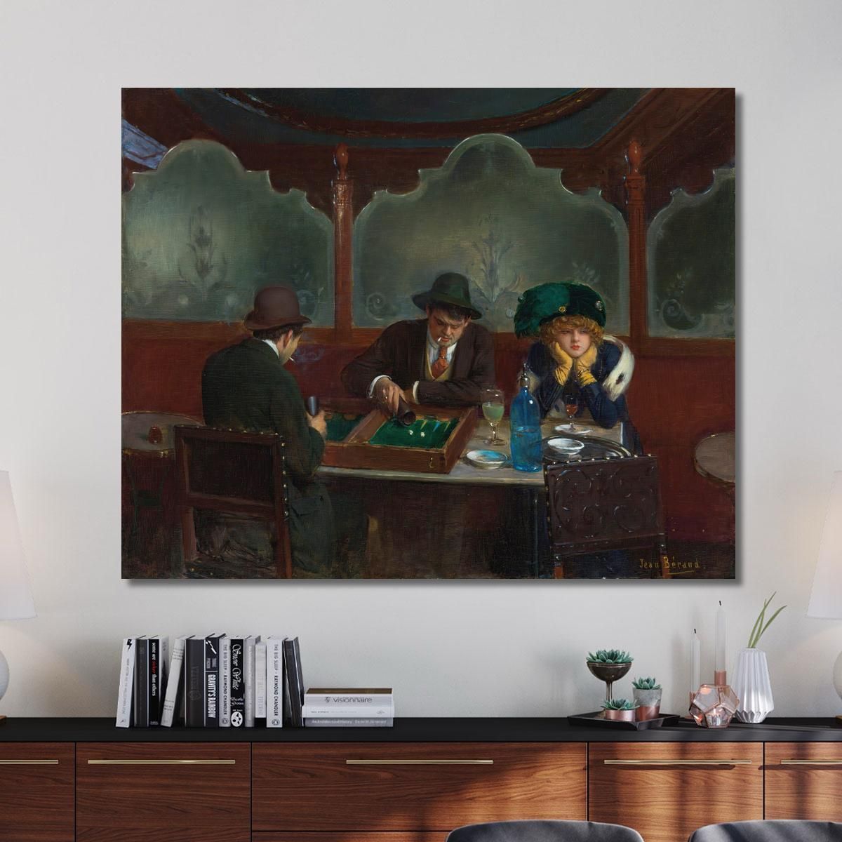 Giocatori Di Backgammon Jean Béraud jbr73 quadro stampa su tela